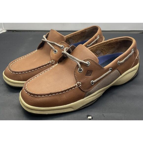 Sperry Top-Sider Intrepid 2 Eye Brown Leather Boat Shoes Mens 10 Fast Shipping main image 12